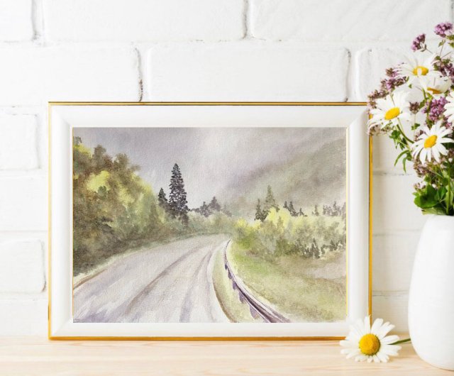 （原画）尾道風景【水彩画】絵画 インテリアにおすすめ 絵画 日本 広島県 尾道市 風景画 インテリアアート額付き 水彩画