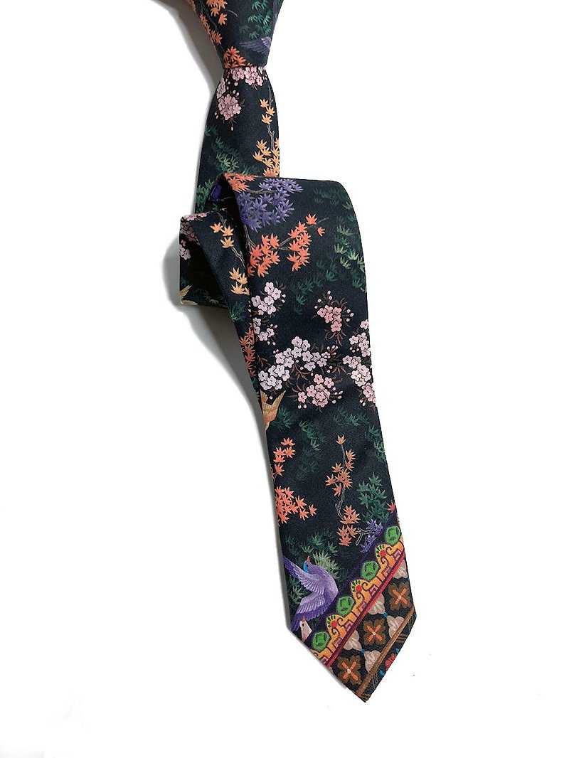 Night Swallow Neckties - Ties & Tie Clips - Cotton & Hemp Multicolor