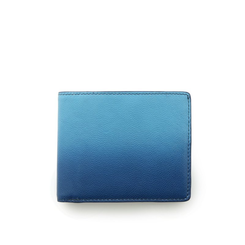 Irodori Seasonal Color Short Clip - Canghai - Coin Purses - Genuine Leather Blue