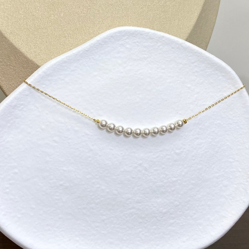 Little Pearl 925 Choker Necklace - สร้อยคอ - เงินแท้ สีเงิน