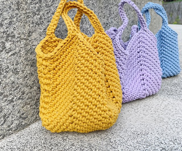 Macrame canvas bag [Macrame Tote Bag Canvas] beige horizontal - Shop CHRIS  Art Studio Handbags & Totes - Pinkoi