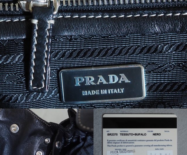 PRADA プラダ ナイロン ショルダーバッグ ブラック 三角ロゴ ヴィンテージ - ショップ OLIM VINTAGE ショルダーバッグ -  Pinkoi