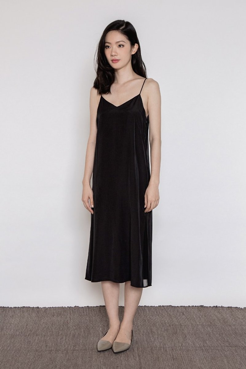One Fine Day Spaghetti Strap Dress - Black - One Piece Dresses - Other Materials 
