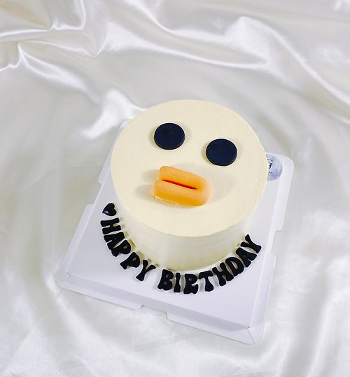 GJ.cake 小黃鴨 生日蛋糕 客製 卡通 翻糖 造型 周歲寶寶 4 6 8吋面交