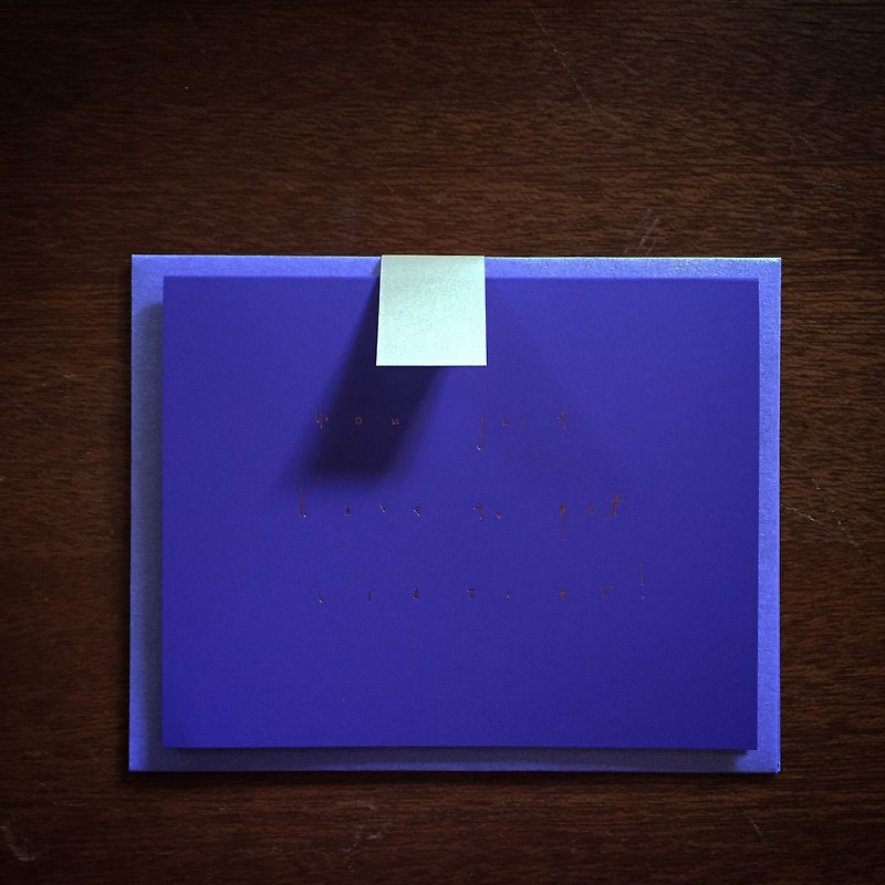 Card You Just Have To Get Crazier! / Light Purple Card Hot Pink Gold - การ์ด/โปสการ์ด - กระดาษ สีม่วง