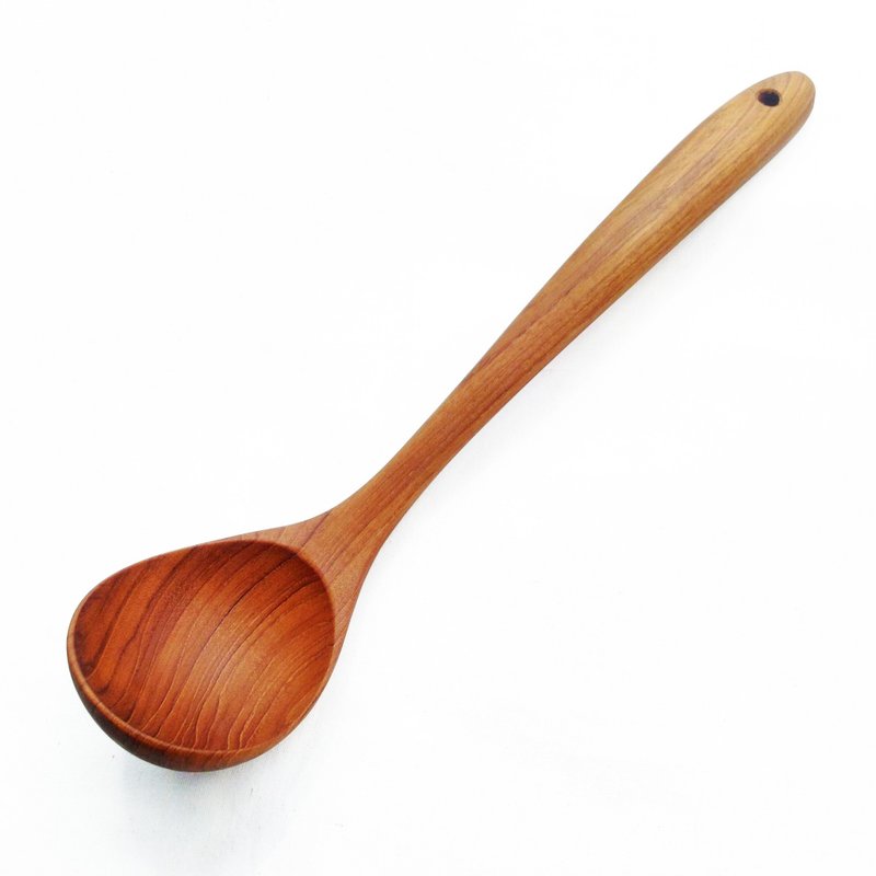KOUPREY Natural Big Brown Teak Wooden Soup Serving Ladle Scoop Safe - 廚具 - 木頭 咖啡色