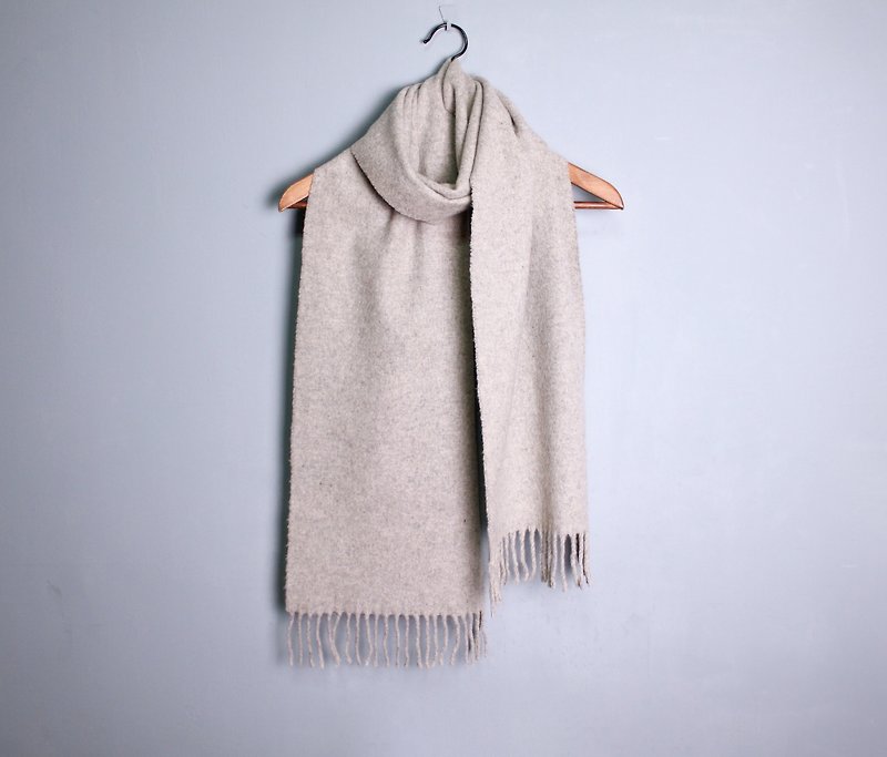 FOAK vintage cement ash-colored long scarf - Knit Scarves & Wraps - Other Materials 