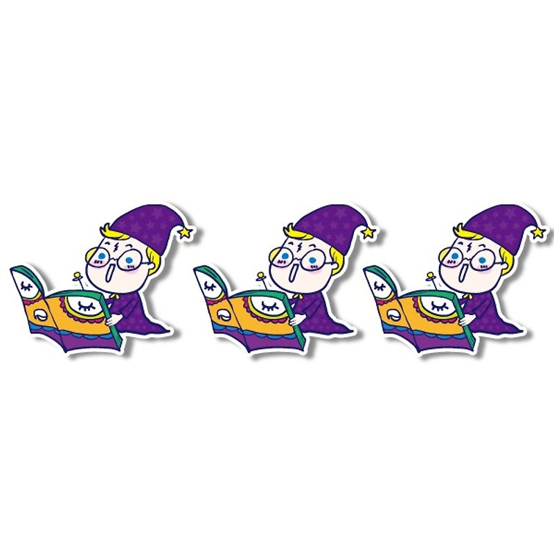 1212 funny design funny everywhere posted waterproof stickers - Mr. magician - Stickers - Waterproof Material Purple