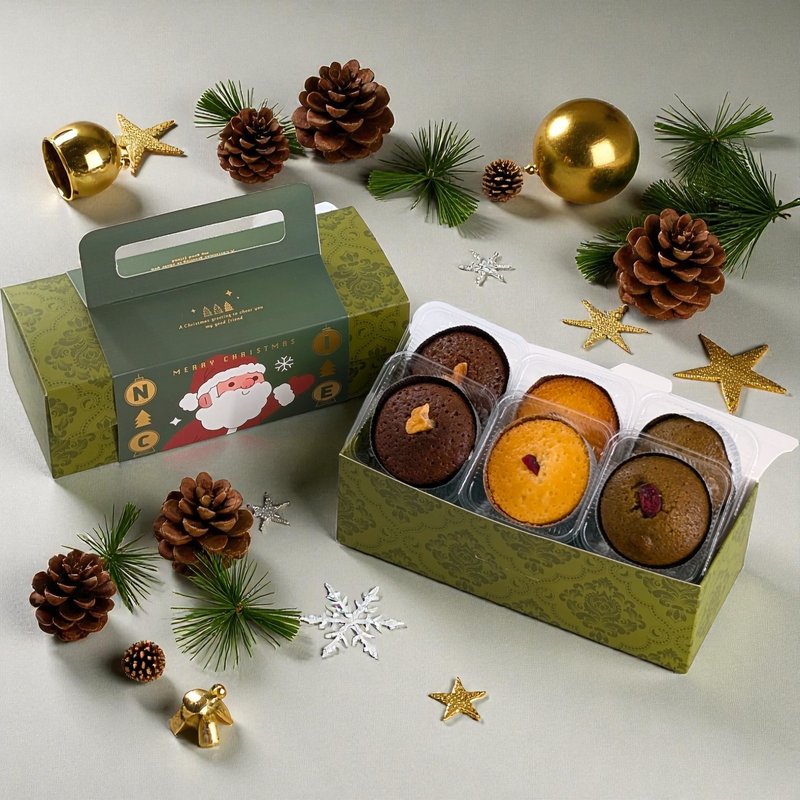 │人氣禮盒│聖誕節好棒磅蛋糕 隨享盒E款(6入) 3種口味磅蛋糕 - 蛋糕/甜點 - 其他材質 多色
