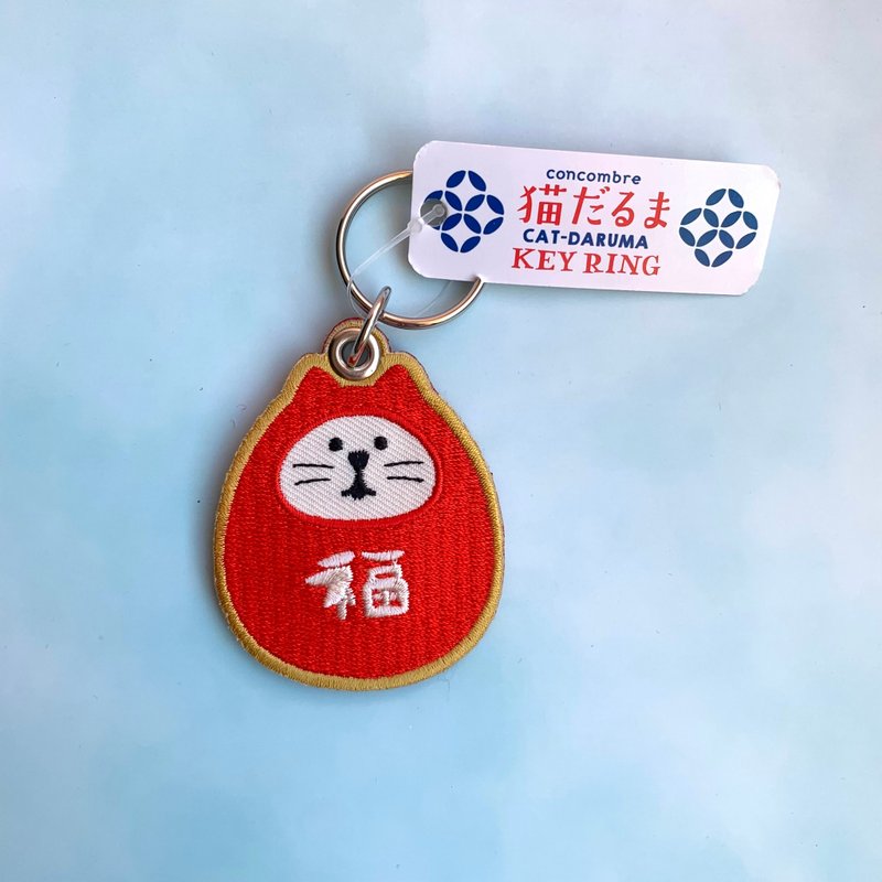 Daruma Lucky Cat-Keychain-Japanese Mascot (2 pieces/set) - ที่ห้อยกุญแจ - ไนลอน 