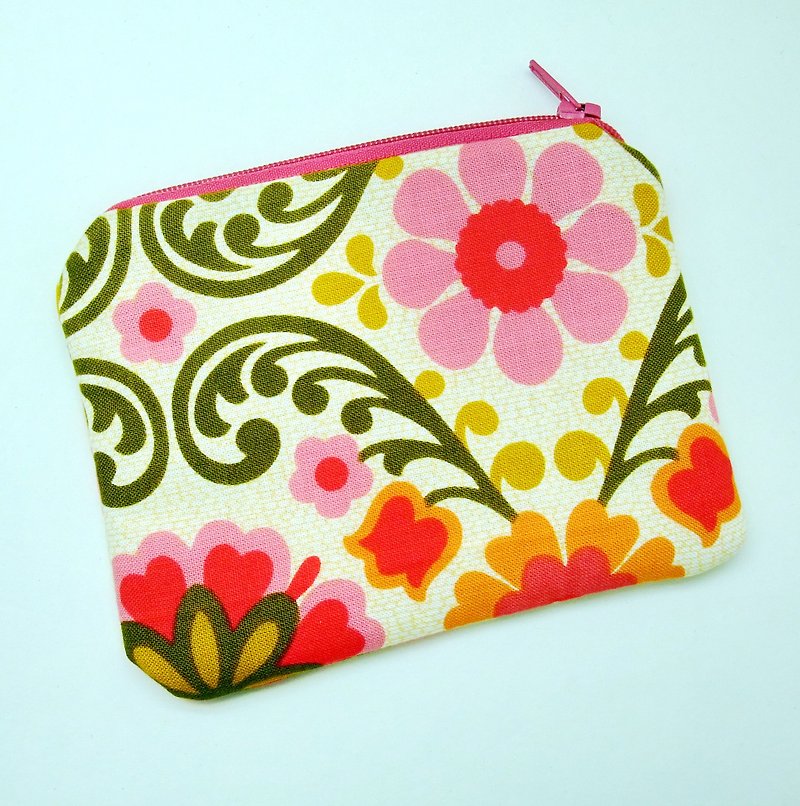 Zipper pouch / coin purse (padded) (ZS-253) - Coin Purses - Cotton & Hemp Multicolor