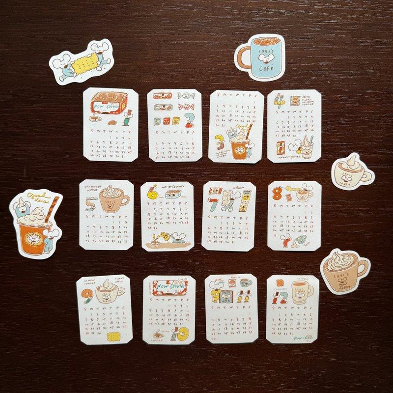 2025 calendar stickers - สติกเกอร์ - กระดาษ ขาว