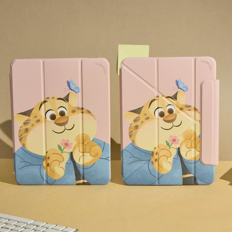 Disney動物方城市-洪金豹的少女心強悍磁吸iPad三折/Y折保護殼 - 平板/電腦保護殼/保護貼 - 塑膠 多色