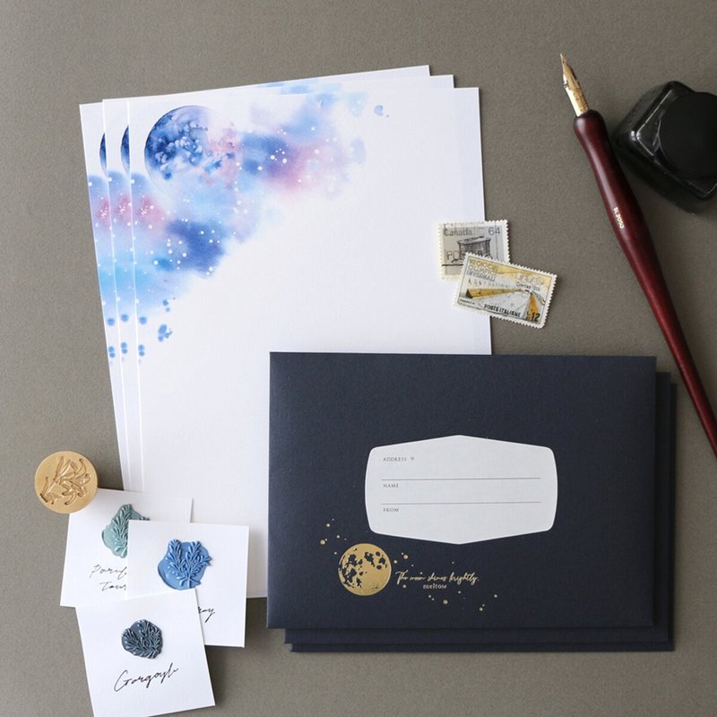 moonlit night letter set - Envelopes & Letter Paper - Paper Blue