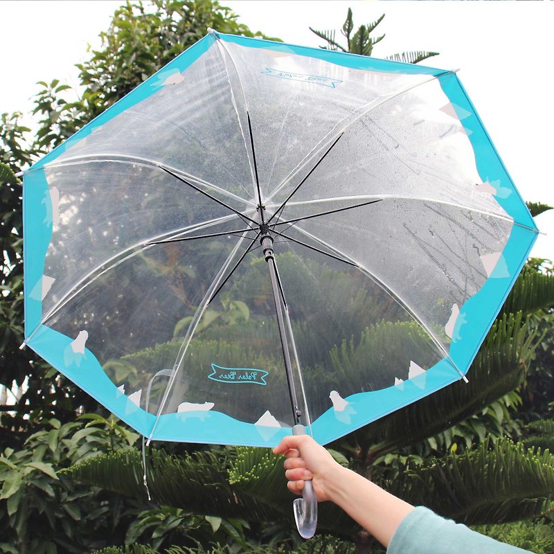 UPICK原品生活 創意長柄半自動超大傘面雨傘 可愛北極熊 - 雨傘/雨衣 - 其他材質 