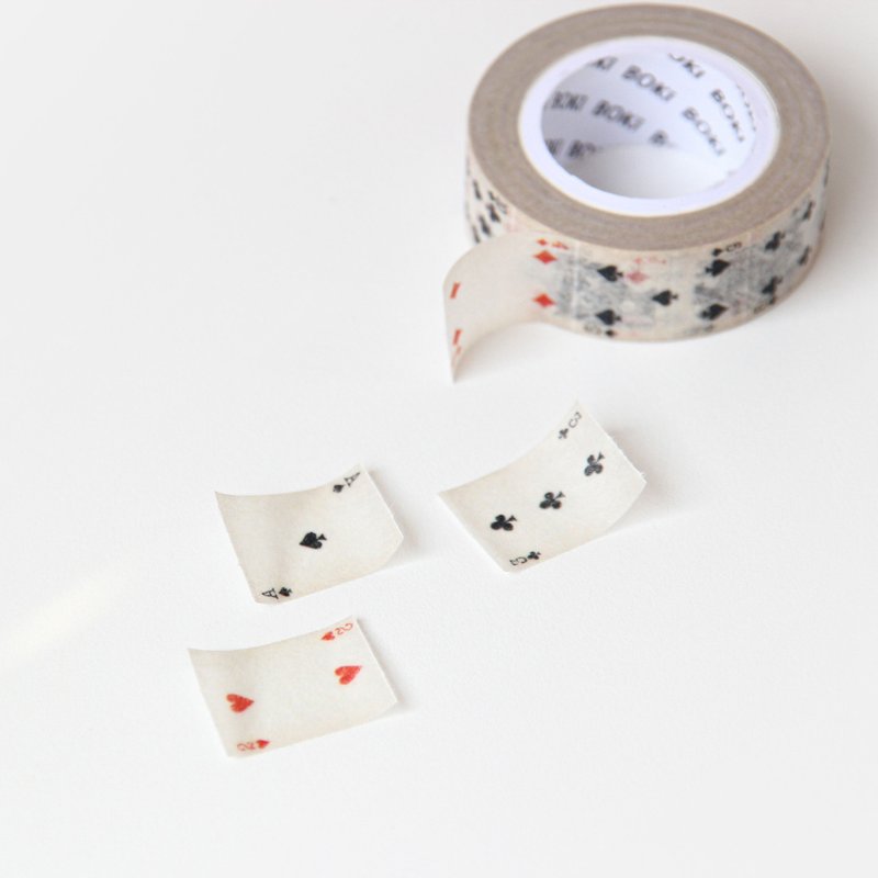 Playing Card Masking Tape - มาสกิ้งเทป - กระดาษ สีนำ้ตาล