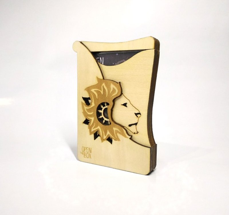 Domineering lion business card holder - Card Holders & Cases - Wood 
