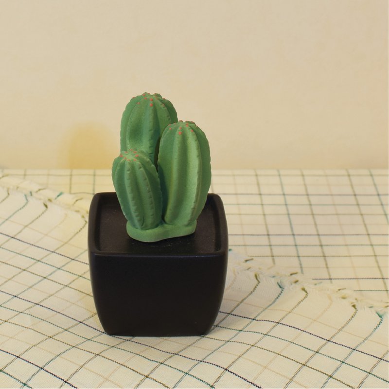 Tri cactus ceramic diffuser - 擺飾/家飾品 - 陶 綠色