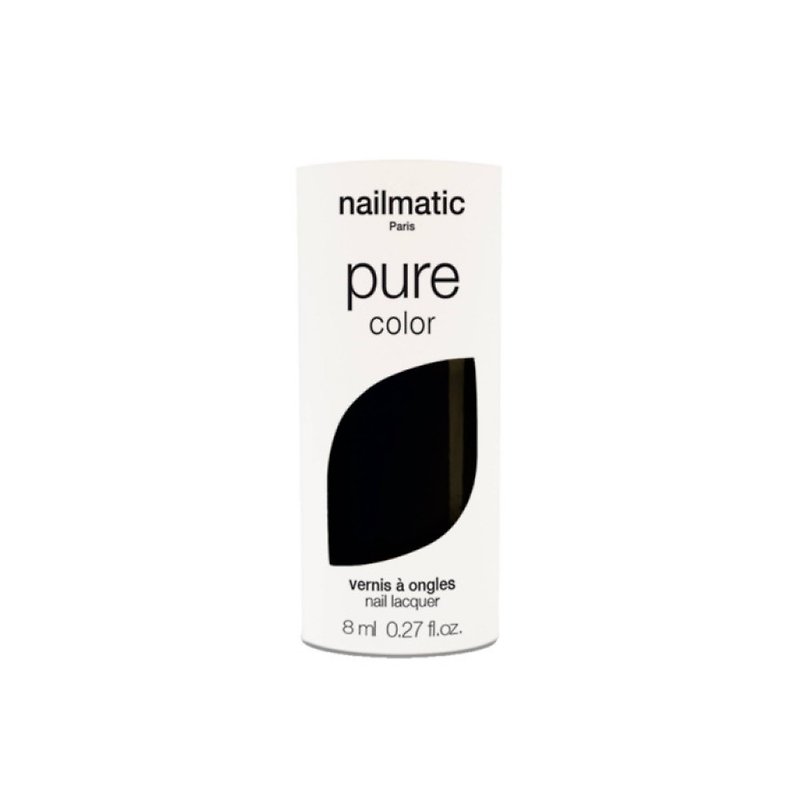 nailmatic solid color bio-based classic nail polish-Pete-Pearl Black - Nail Polish & Acrylic Nails - Resin 