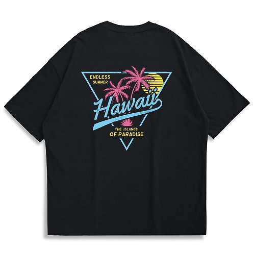 Creeps Store 【CREEPS-STORE】Hawaii Paradise 寬鬆重磅印花T恤 210g