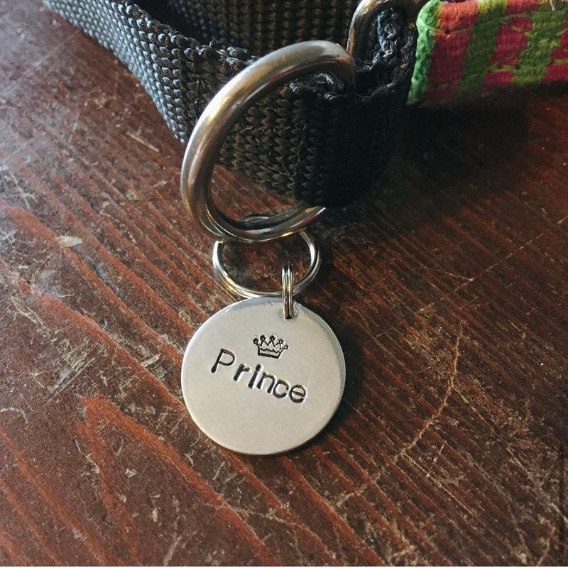 Handmade customized metal dog tag pet tag pet name tag Original-04 basic model with thumbnail - หมอน - ทองแดงทองเหลือง 