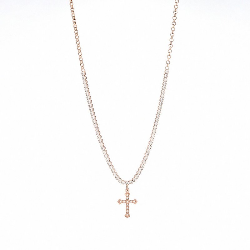 LUCIANO MILANO 十字梔光 Silver Necklace - สร้อยคอ - โลหะ สีเงิน
