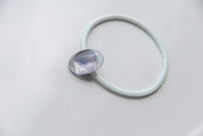 Fluorite hair tie no.4 - เครื่องประดับผม - เครื่องประดับพลอย หลากหลายสี