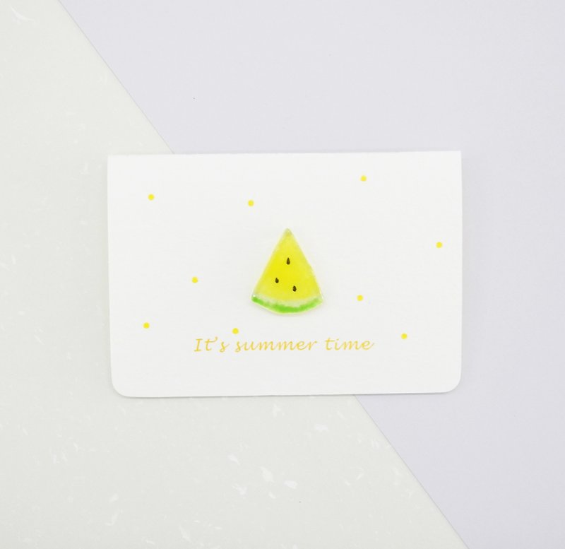 Highlight Also / Watermelon Glass Small Objects Card (Yellow) - Cards & Postcards - Paper Yellow