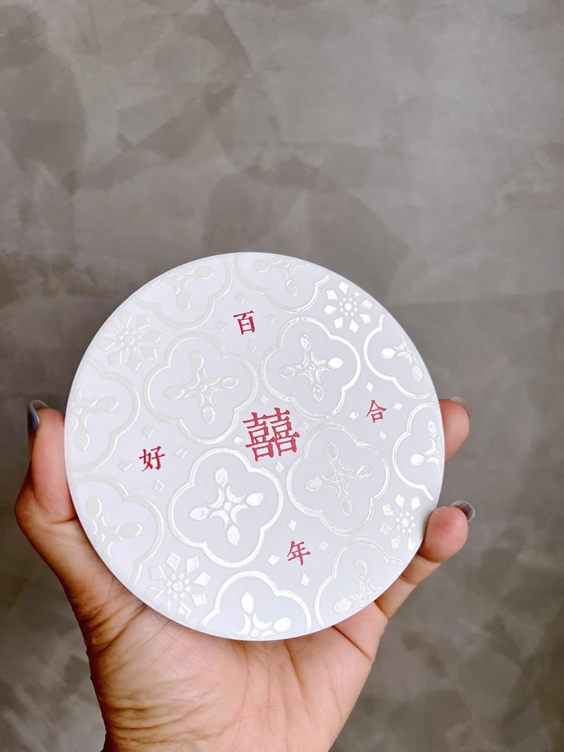 [Spring Selection] Window flowers Taiwan Yingge ceramic absorbent coasters wedding favors three-dimensional crystal glazing - Coasters - Pottery 