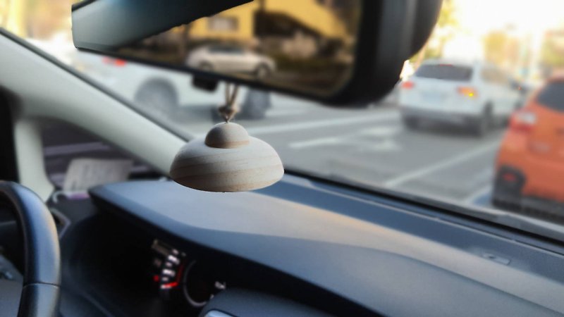 UFO Log UFO Charm/Diffuser/Car Charm - Items for Display - Wood Orange