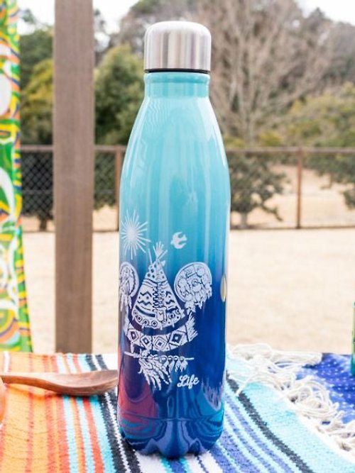 Ametsuchi Ethnic Pattern Stainless Steel Water Bottle