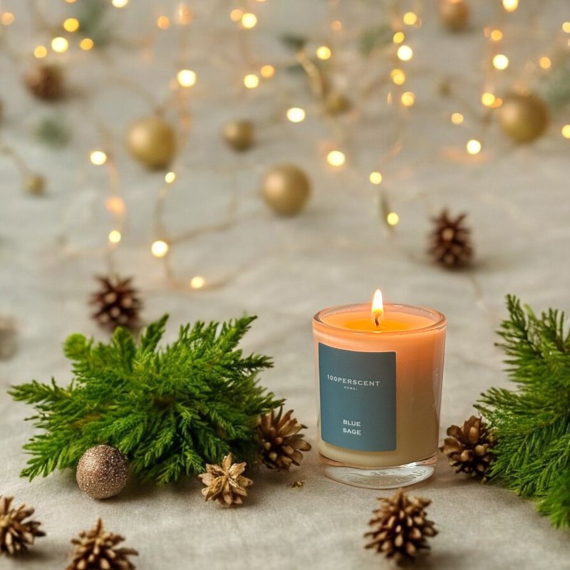 [24HR Fast Shipping] Natural Soy Scented Candle - Blue Sage - Fragrances - Essential Oils Blue