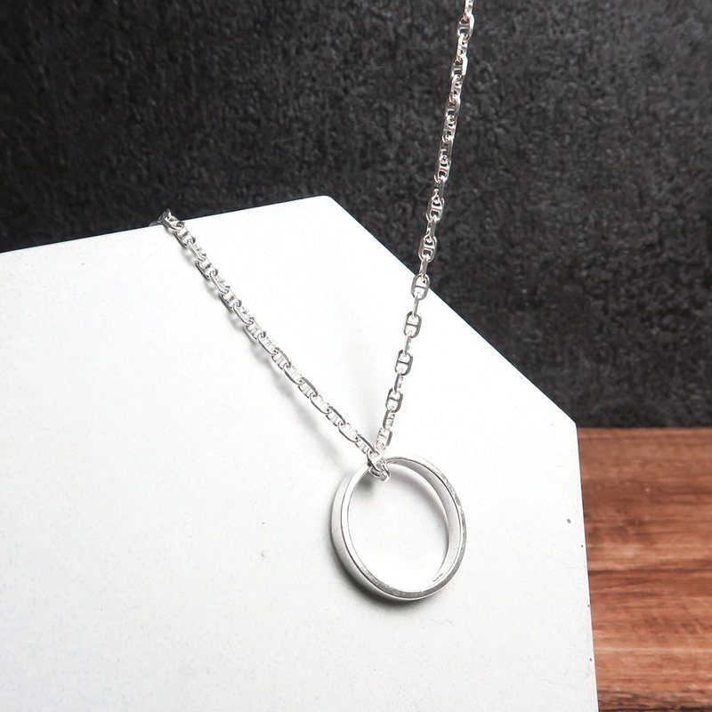 Sterling silver matching chain angular sea anchor chain (2.4mm medium chain) 925 sterling silver necklace custom length Silver - สร้อยคอ - เงินแท้ สีเงิน