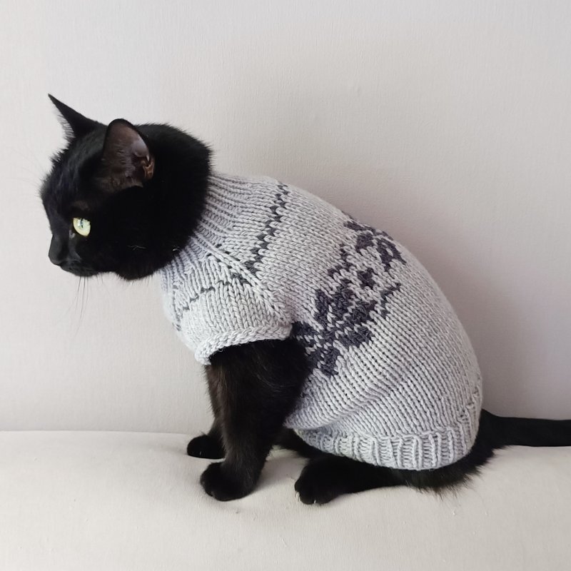 Cat sweater Cat clothes Sweater for pets Dog sweater Sphynx cats sweaters - Clothing & Accessories - Wool 