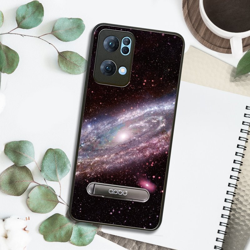 apbs OPPO Reno7 5G 全系列 減震立架手機殼-銀河 - 手機殼/手機套 - 其他材質 多色