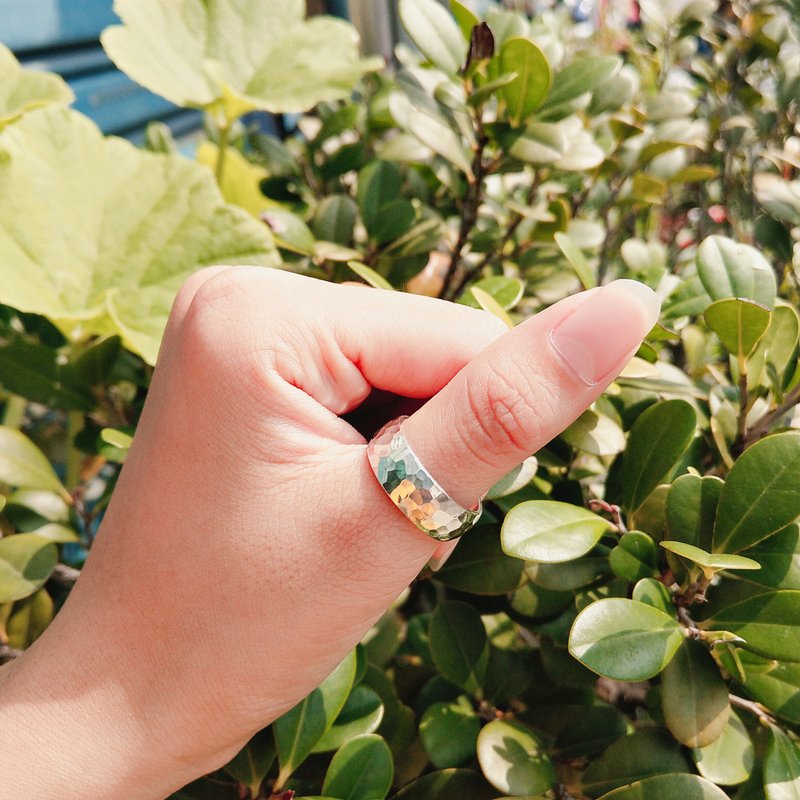 Forging and hammering-925 sterling silver ring couple ring/tail ring/custom - แหวนคู่ - เงินแท้ สีเงิน