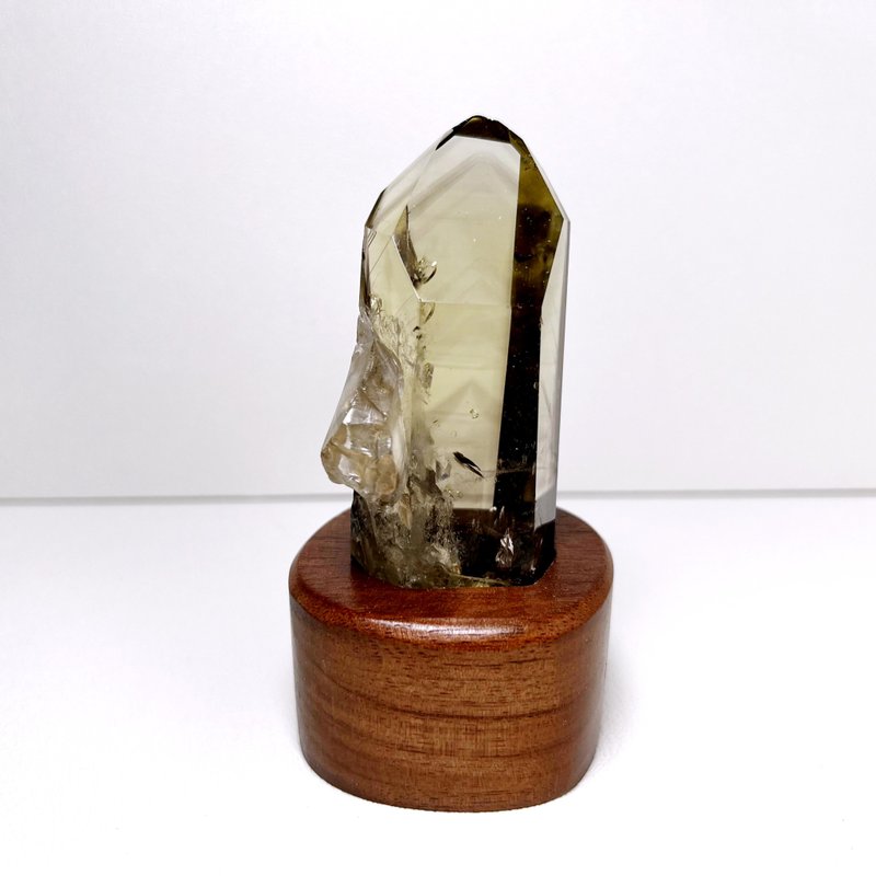 盎然。一圖一物 擺件 柱 療癒 內有驚喜 l 天然黃水晶 黃水晶柱 l - 擺飾/家飾品 - 水晶 黃色