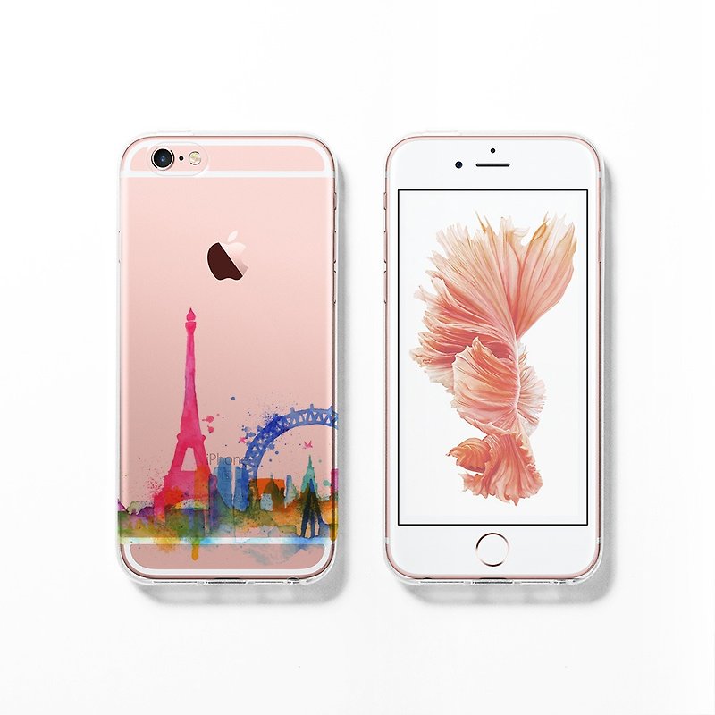 iPhone 7電話ケース、iPhone 7プラス透明な携帯電話のセット、DecouartオリジナルのデザイナーブランドC120パリ - スマホケース - プラスチック 多色