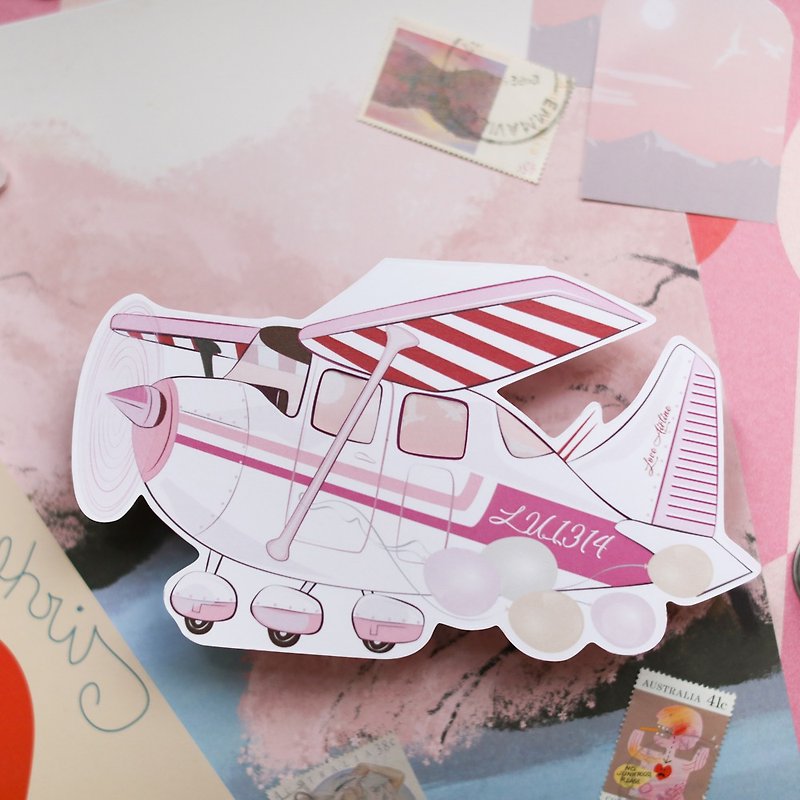 Paper Sticky Notes & Notepads Pink - LU1314 Love Airline Memo Pad (Pink)- wedding favour, wedding gift