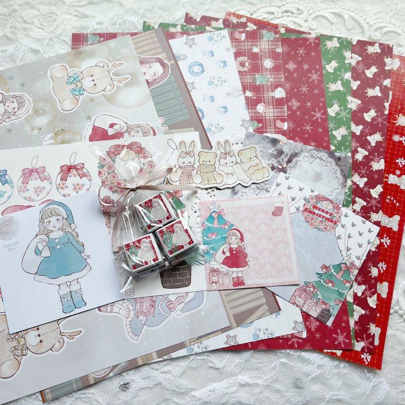 クリスマスセット - ラッピング・ギフトボックス - 紙 多色