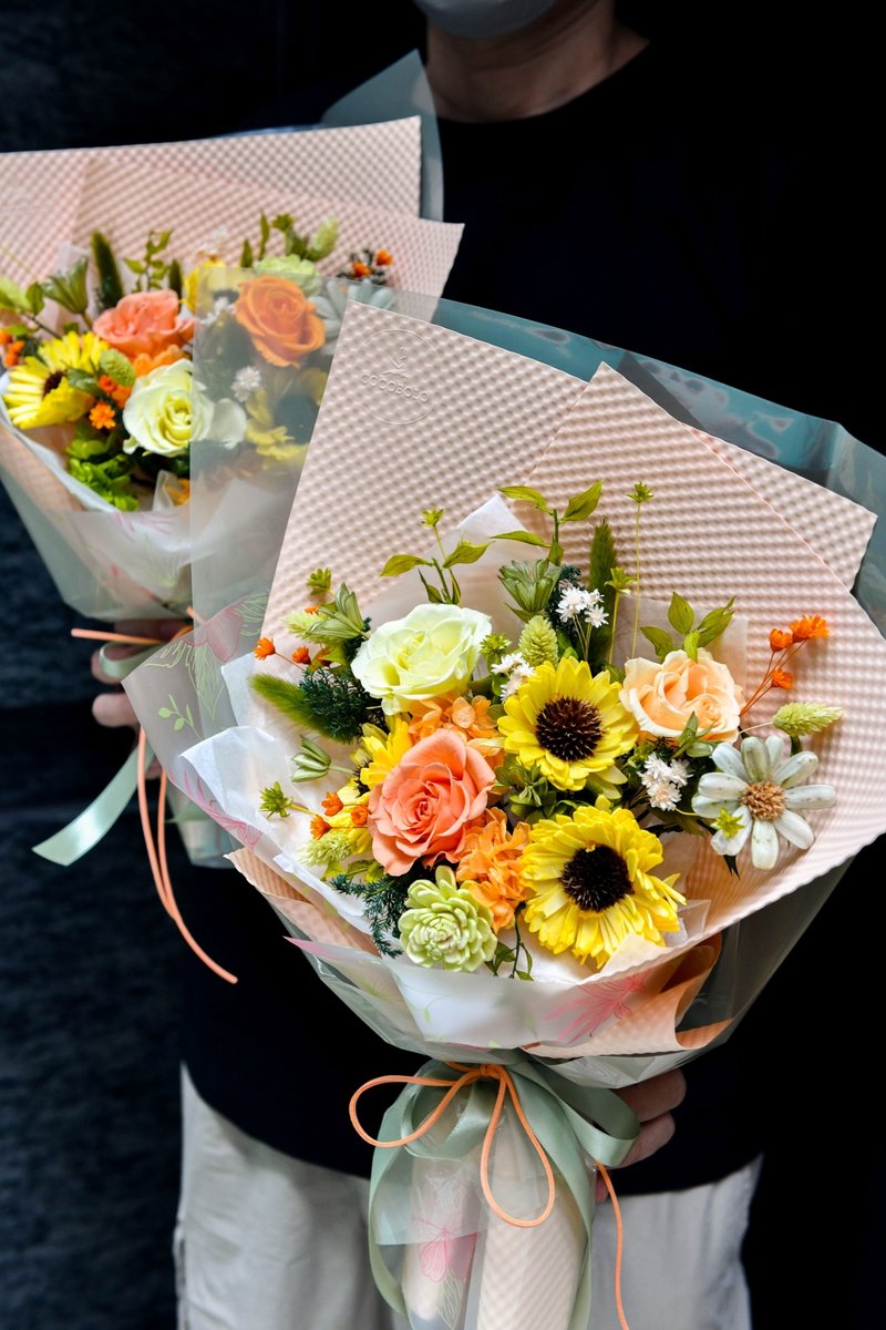 恬靜朝陽花束 Serenity Sunrise Bouquet - 乾燥花/永生花 - 植物．花 