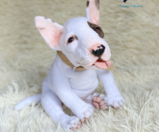 Plush bull deals terrier