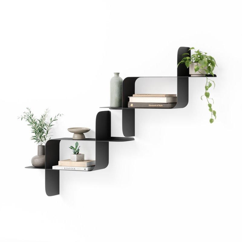 MONTAGE SHELF METAL 2PK BLACK - ตกแต่งต้นไม้ - วัสดุอื่นๆ 