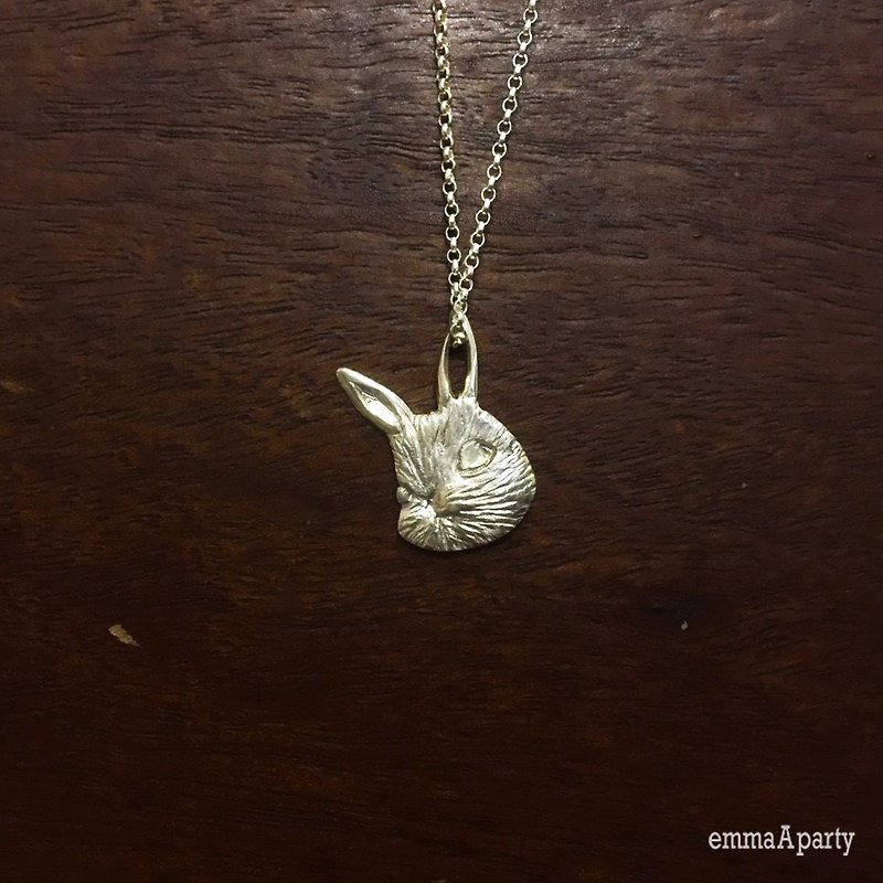 emmaAparty handmade sterling silver necklace ``rabbit with mole'' - สร้อยคอ - เงินแท้ 