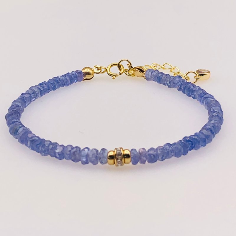 ITS-B807【Gemstone・Stone】natural Gemstone 14KGF bracelet. - Bracelets - Gemstone Purple