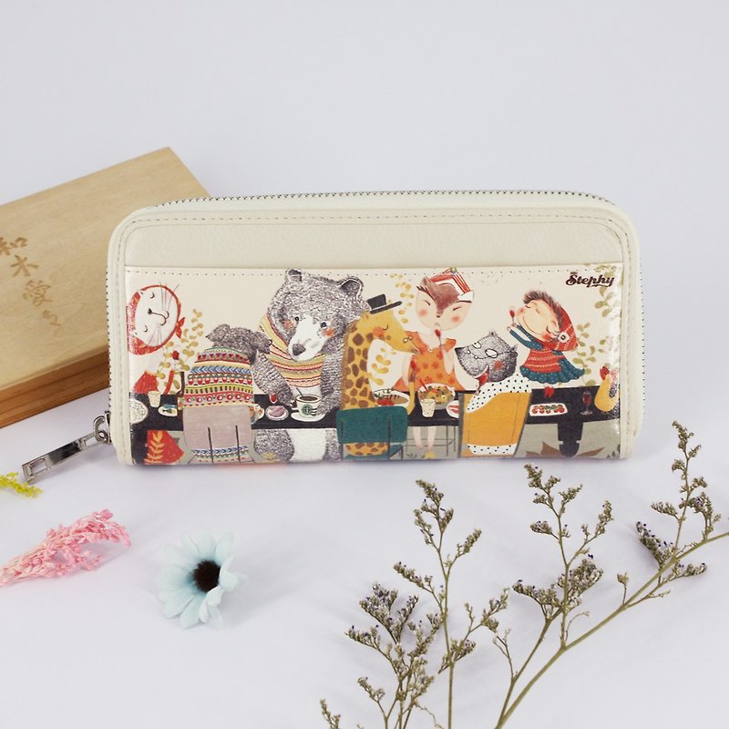 stephy Guoguo Gathering Time-Long Zipper Wallet, Long Clip Bag, Wallet SB022-DO - Wallets - Eco-Friendly Materials 