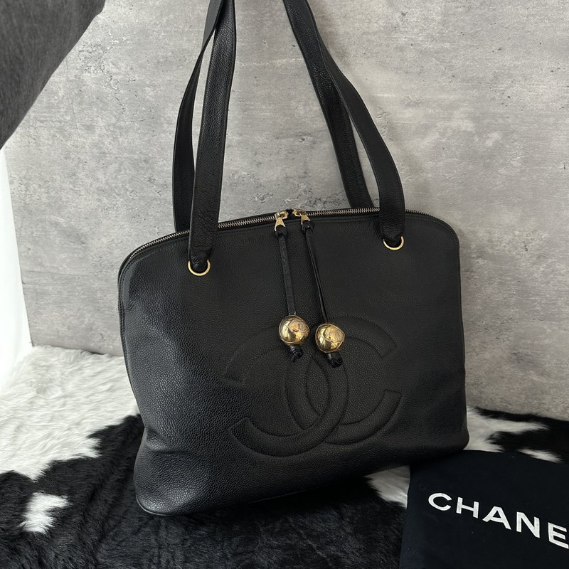 Chanel 香奈兒 雙金球肩背包 - 側背包/斜孭袋 - 真皮 黑色