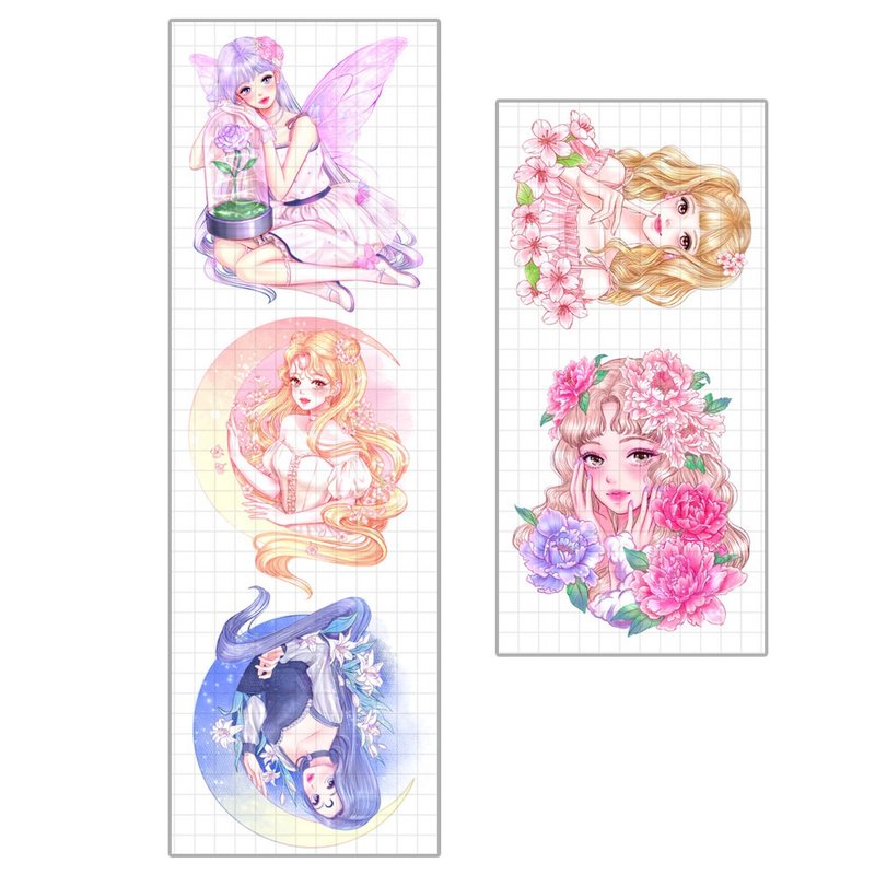 design tape flower country (10cm) - 貼紙 - 其他材質 