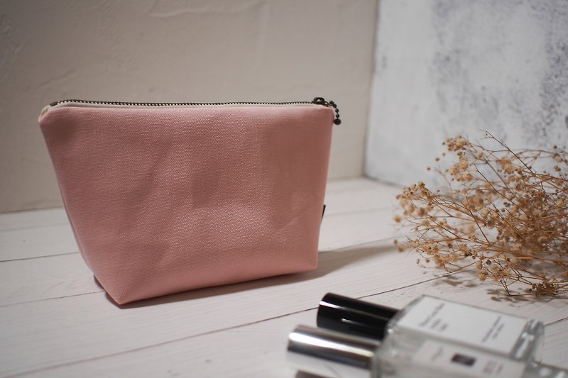 Daily series cosmetic bag / storage bag / limited handmade bag / sweetheart / pre-order - Toiletry Bags & Pouches - Cotton & Hemp Pink