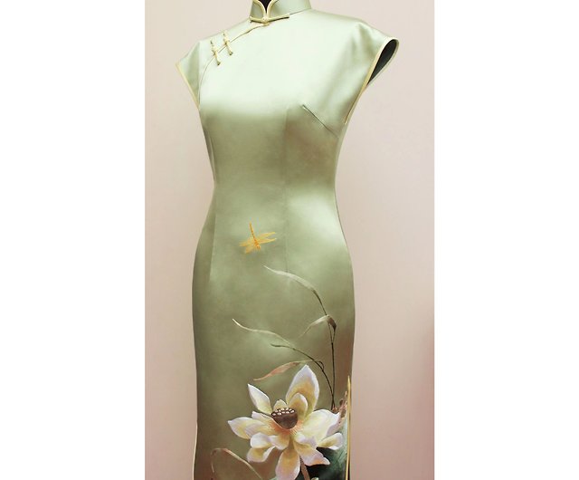 邯鄲中国風のチャイナ ドレス刺繍シルク チャイナ ドレス - ショップ 